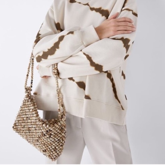 Zara Beaded Natural Crossbody bag - Picture 9 of 12
